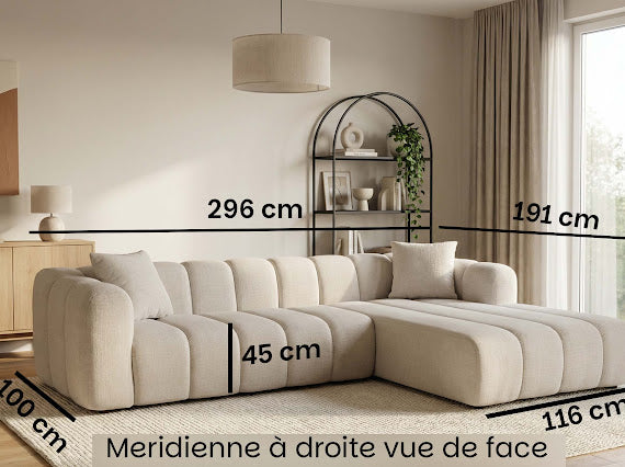 Canapé Lupo angle beige