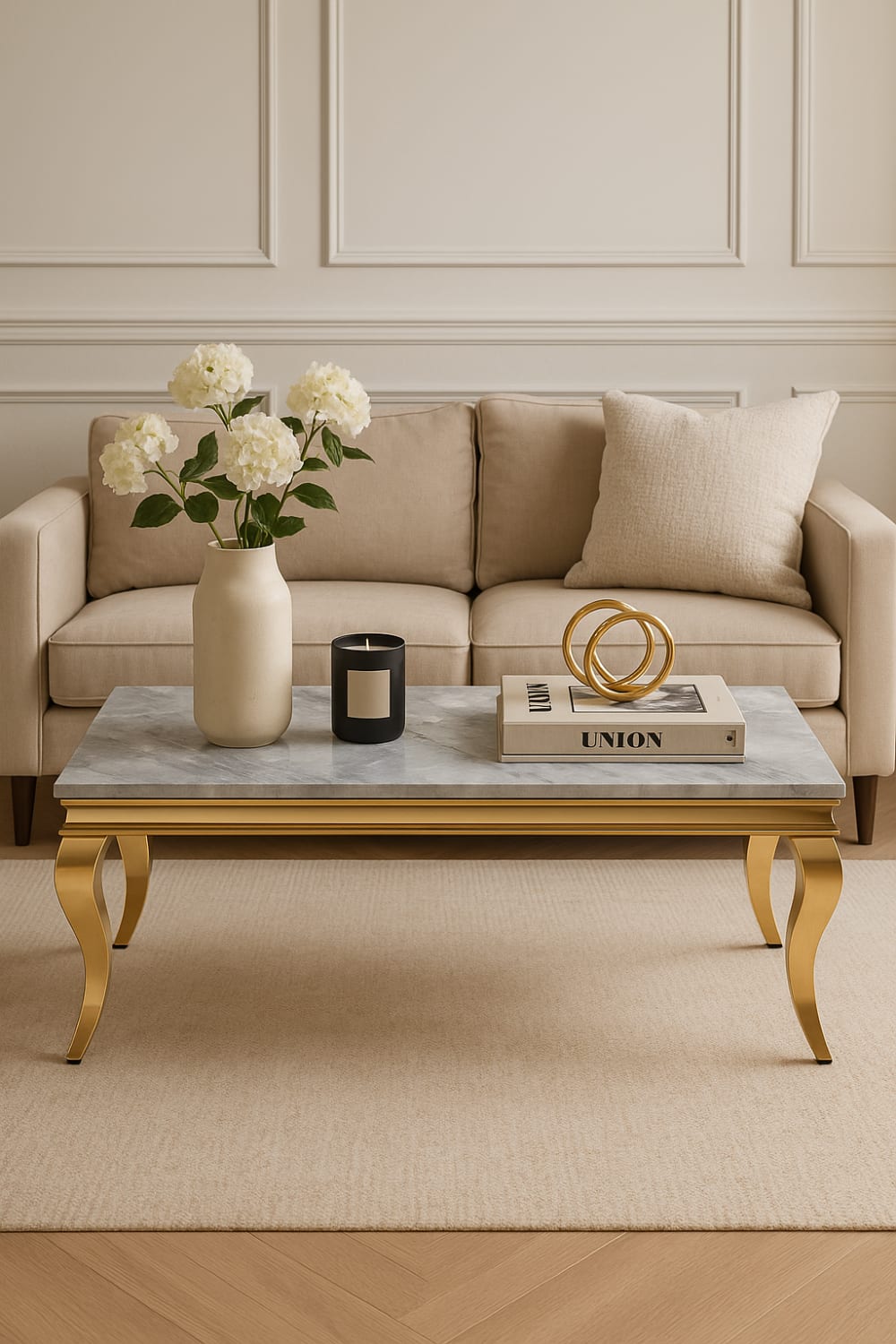 Table basse BAROQUE Gold 120x60x45 cm