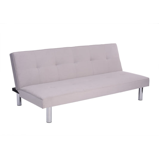 BANQUETTE CONVERTIBLE CLIC CLAC CHROME GRIS