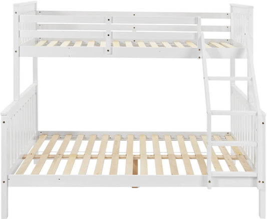 LIT BATNA EN BOIS BLANC 2+1 90X190cm + 140X190cm