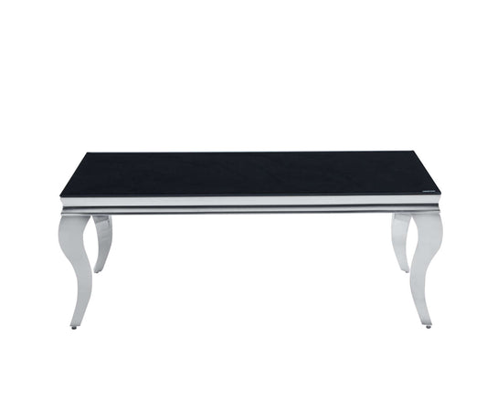 Table basse BAROQUE Chrome 120x60x45 cm