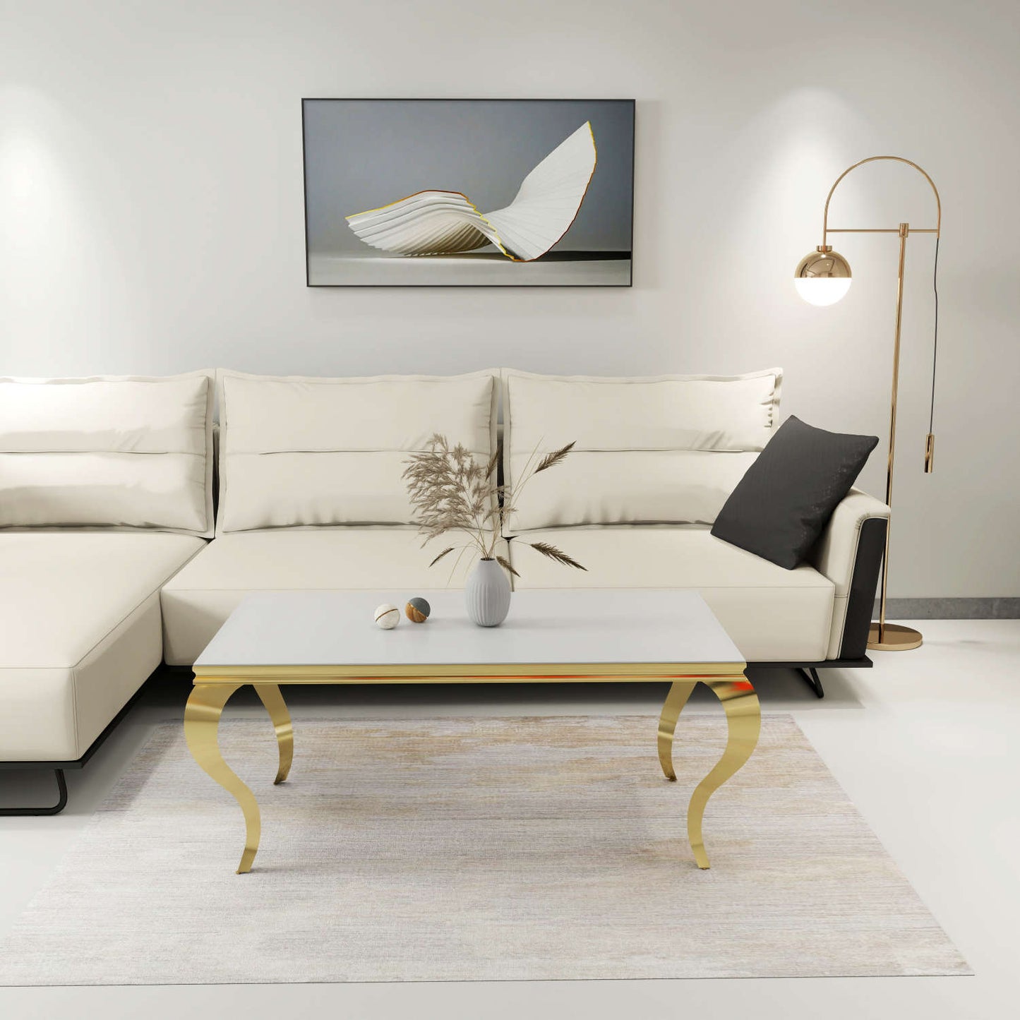 Table basse BAROQUE Gold 120x60x45 cm