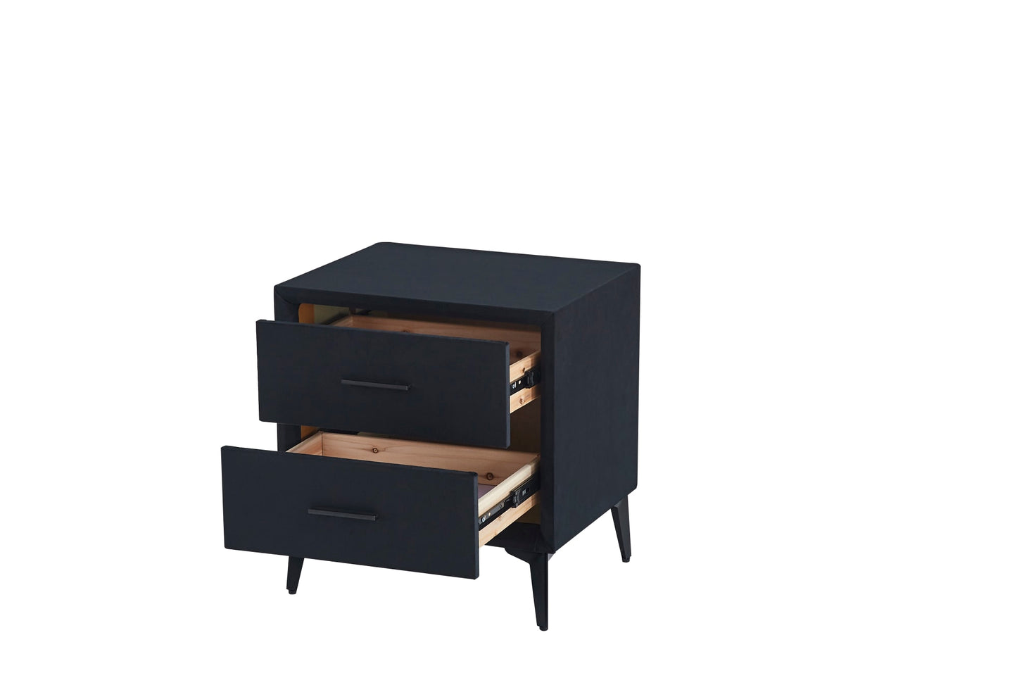 CHEVET NOBEL VELOURS NOIR 38x45x48cm