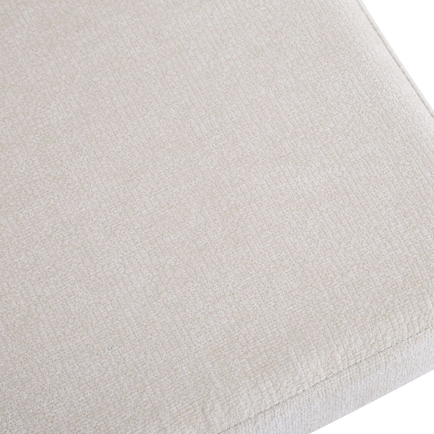 CHAISE BAGUETTE PIED EFFET BOIS SERGE CHENILLE BEIGE