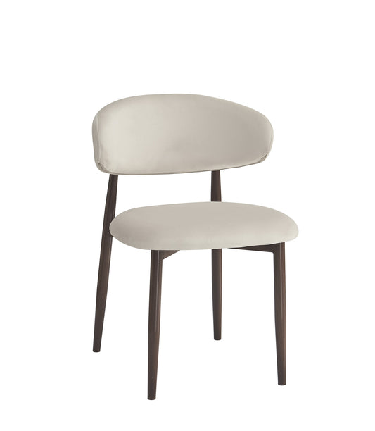 CHAISE LUCILE PIED EFFET NOYER VELOURS BEIGE