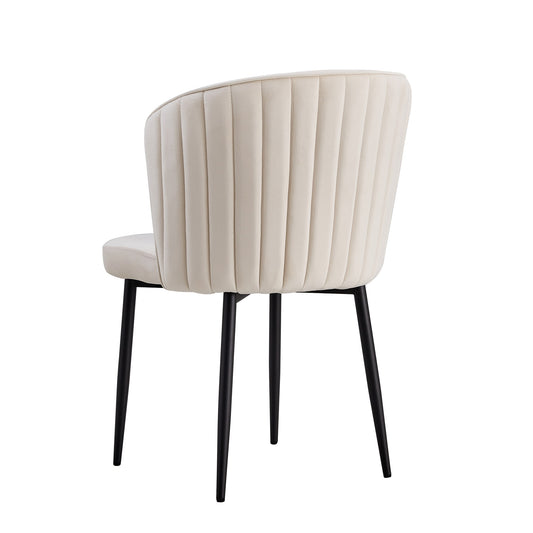 Lot de chaises moderne DIANA Métal noir velours