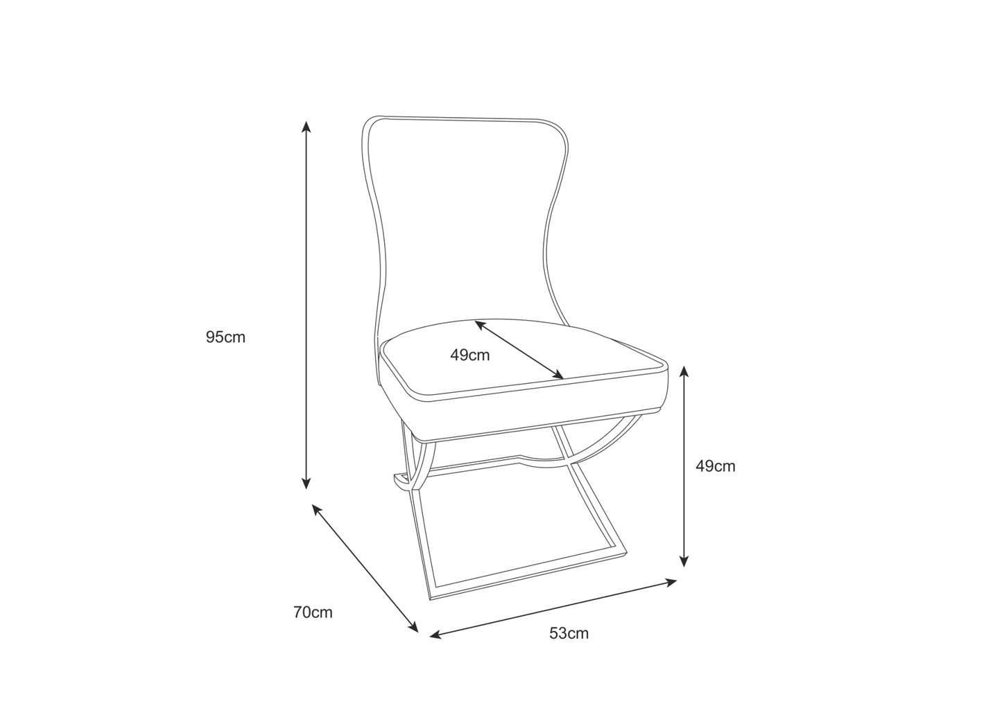 CHAISE GABRIELLE VERT CANARD
