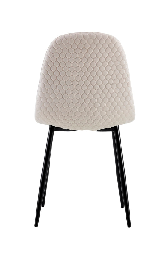 Lot de 4 chaises Scandinave ALVEOLE Métal noir