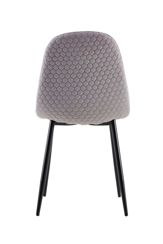 Lot de 4 chaises Scandinave ALVEOLE Métal noir