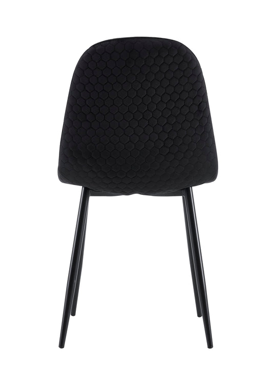 Lot de 4 chaises Scandinave ALVEOLE Métal noir