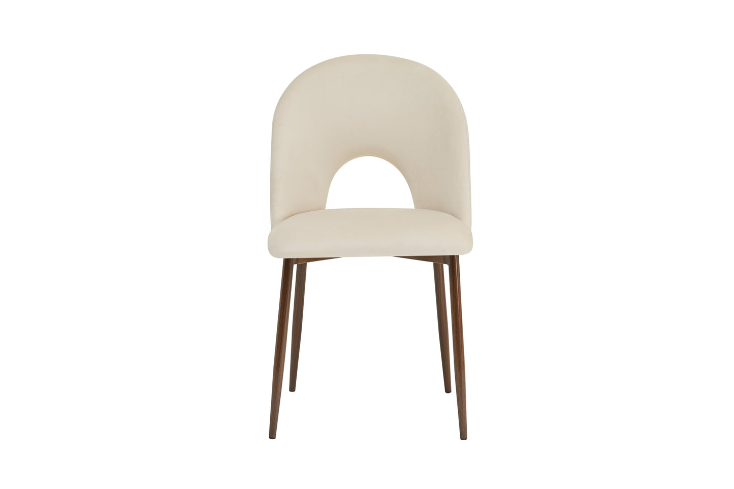 CHAISE TEDDY METAL EFFET NOYER ASSISES VELOURS BEIGE