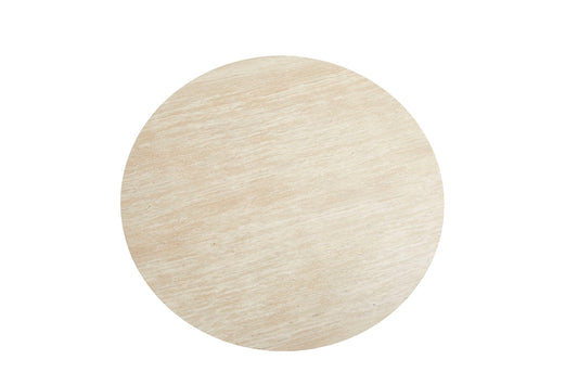 TABLE REPAS ANAÏS PIEDS TRAVERTIN PLATEAU CERAM TRAVERTIN 120CM