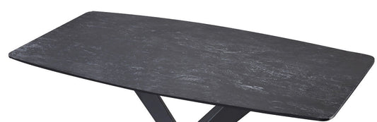 TABLE REPAS CERAMIK NOIR 180X90X75cm