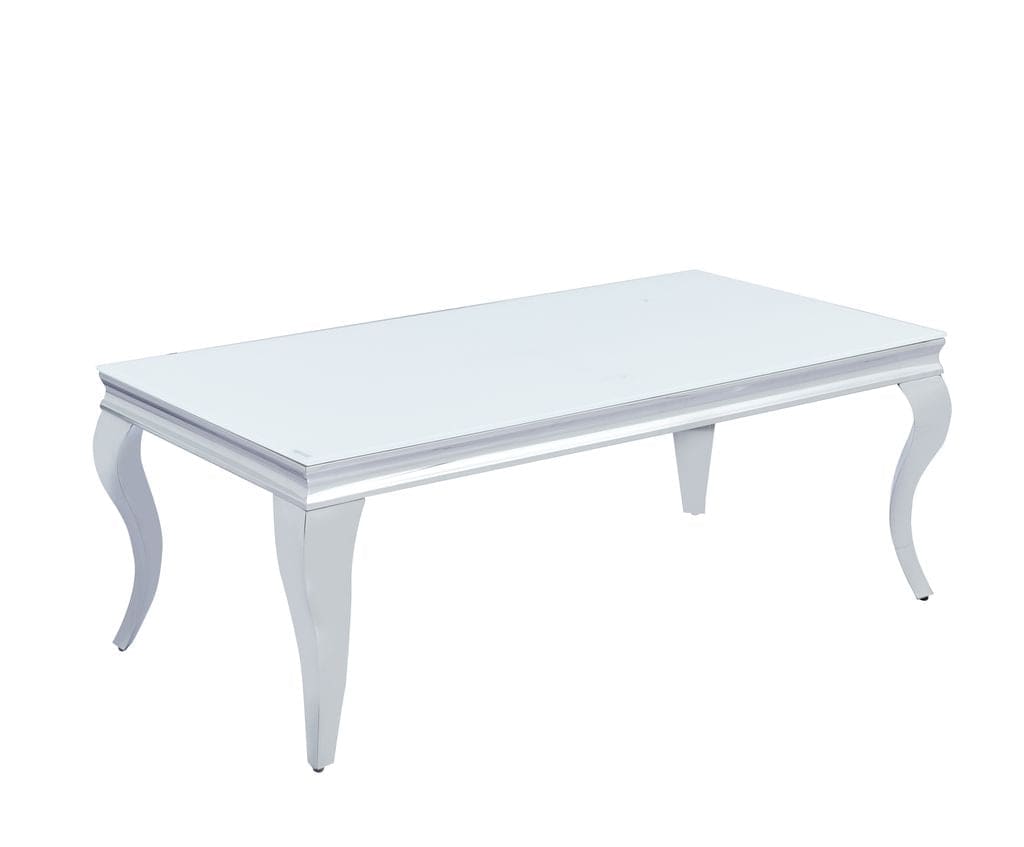 Table basse BAROQUE Chrome 120x60x45 cm