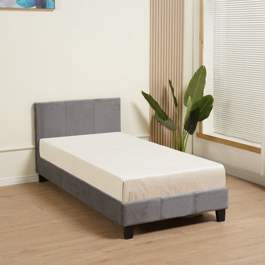 LIT MELBOURNE VELOURS GRIS 90*190cm