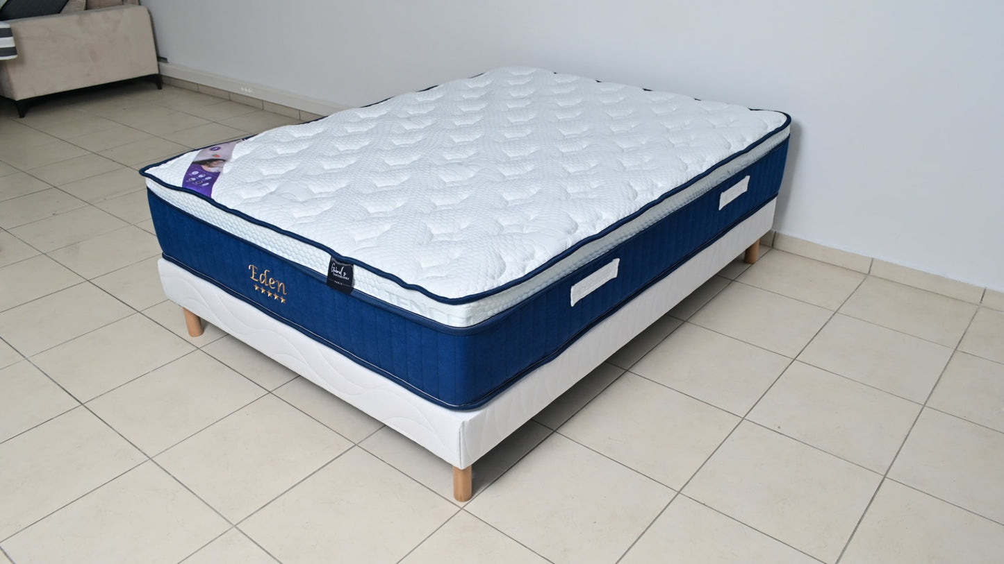 MATELAS A RESORTS AVEC SUR MATELAS EDEN 160x200x32