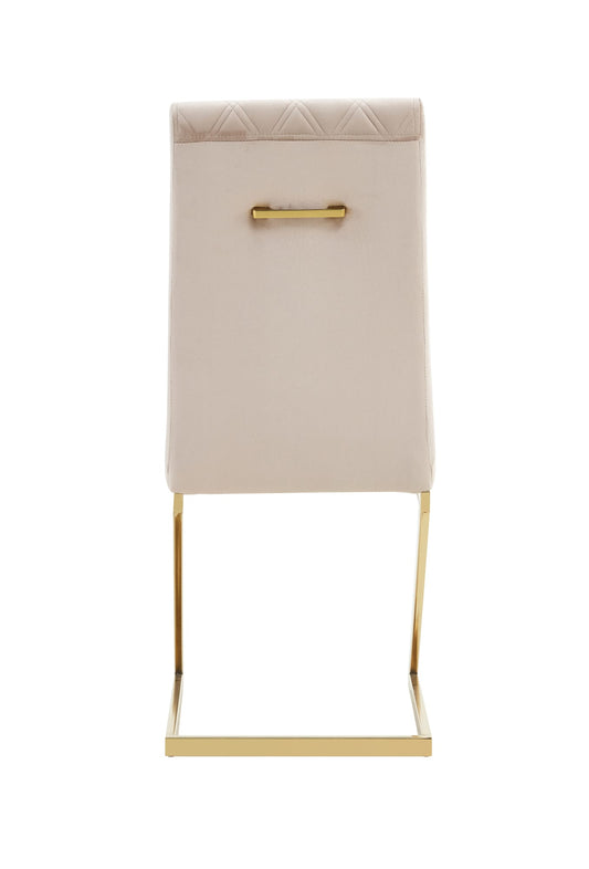 CHAISE COCOMAT MATELASSEE GOLD VELOURS MOKA