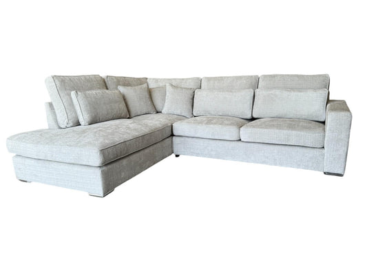CANAPE MARBELLA ANGLE GAUCHE TISSUS LIGHT GRIS 315X230cm