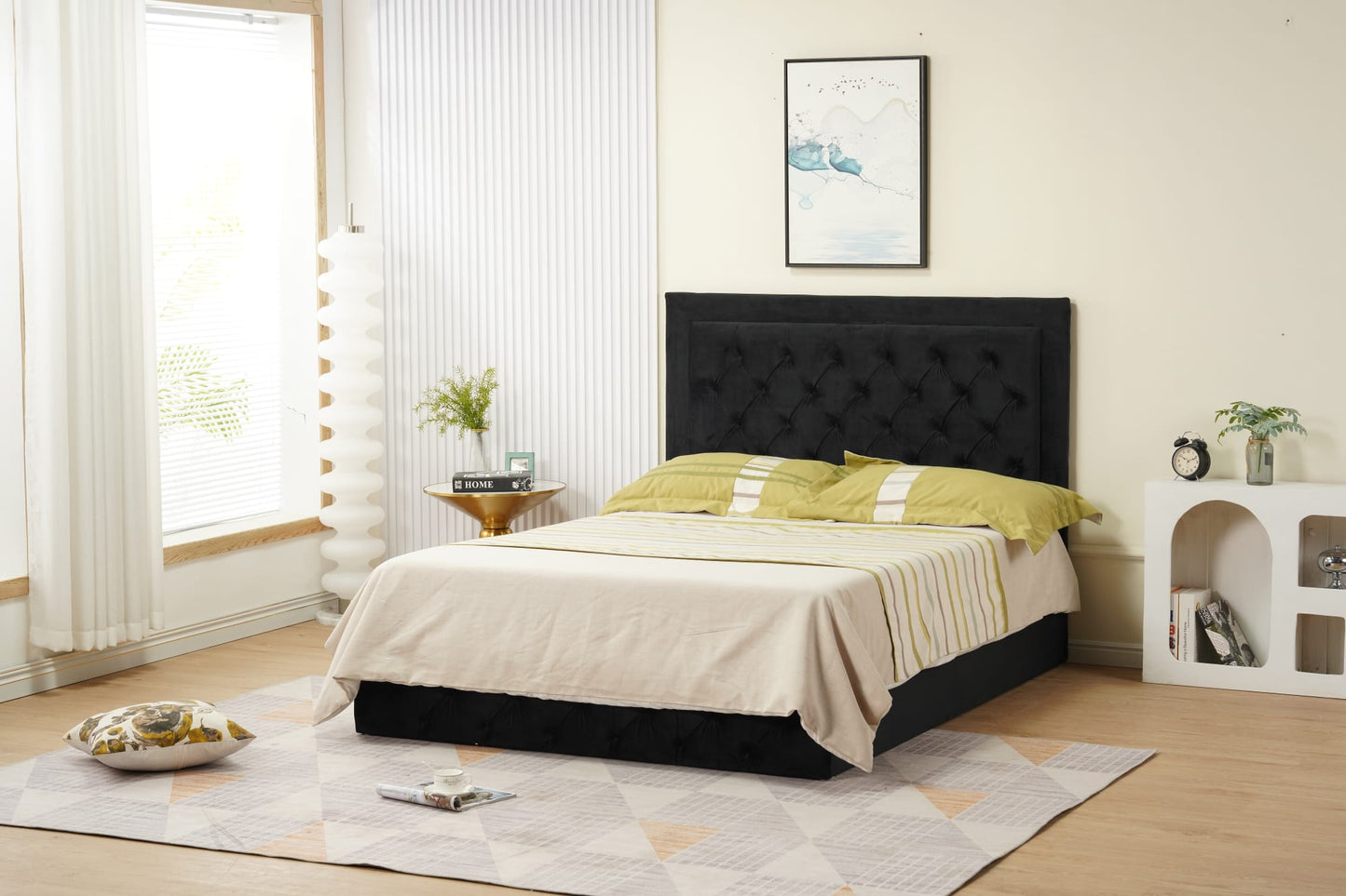CADRE DE LIT ROMA NOIR 140 cm