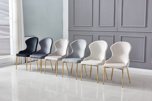 CHAISE HILTON GOLD VELOURS GRIS