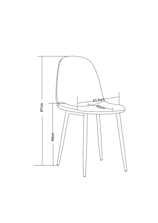 CHAISE SCANDINAVE BONNIE BEIGE MOLLETONNE DOUDOU PIEDS GOLD