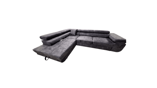 CANAPE TOULOUSE ANGLE GAUCHE GRIS ANTHRACITE 275x202cm