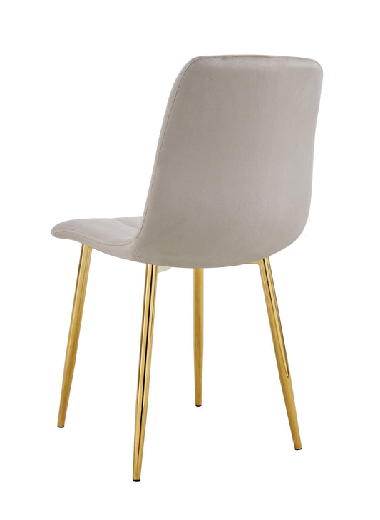 CHAISE ELISA PIED GOLD VELOURS TAUPE