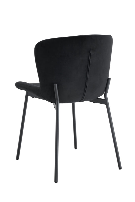 CHAISE HAILEY PIED METAL NOIR ASSISE NOIR