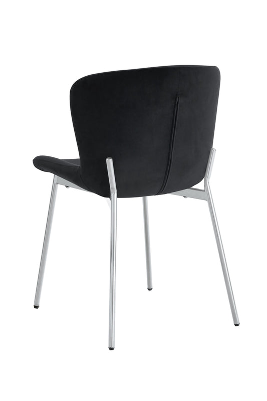 CHAISE HAILEY PIED CHROME ASSISE NOIR