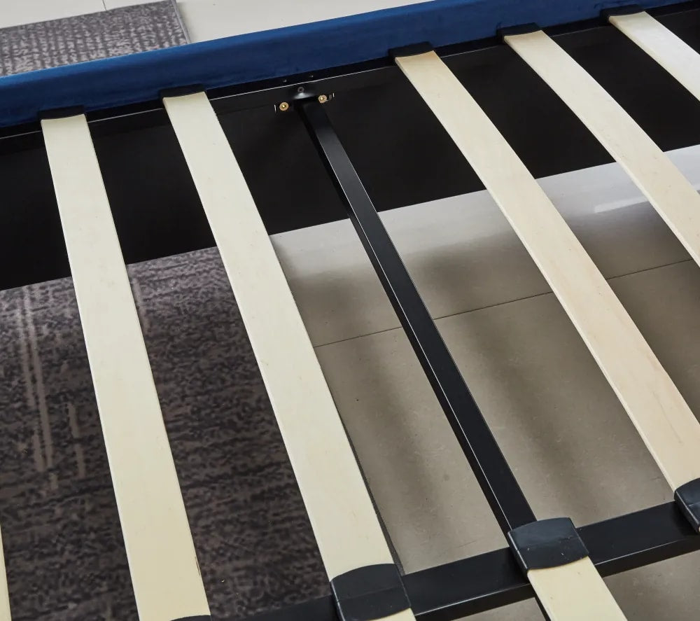 Lit 2 places 140x190 cm PRESTIGE velours sommier inclus