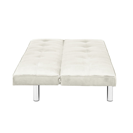 BANQUETTE CONVERTIBLE CLIC CLAC CHROME ECRU