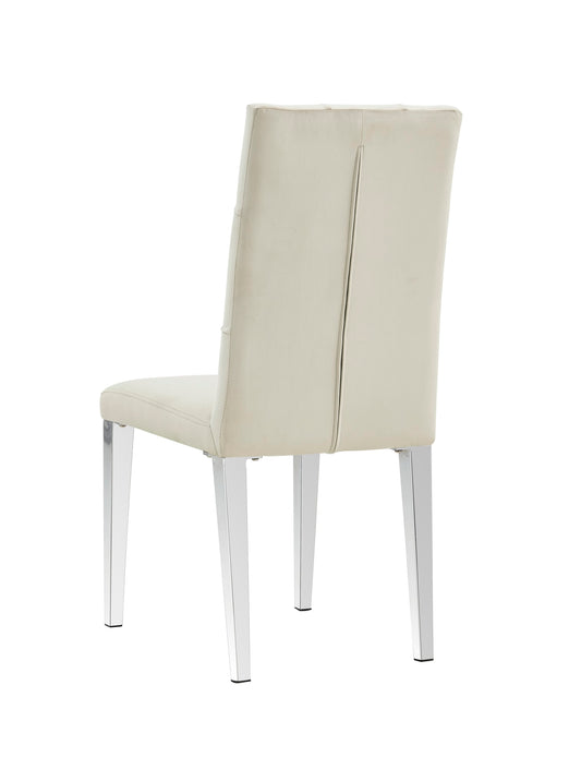 CHAISE NEW NEVADA CAPITONNEE CHROME BEIGE