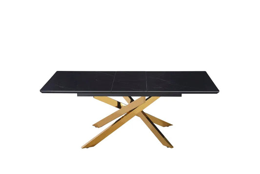 Table extensible AGATHE Gold plateau Céramique