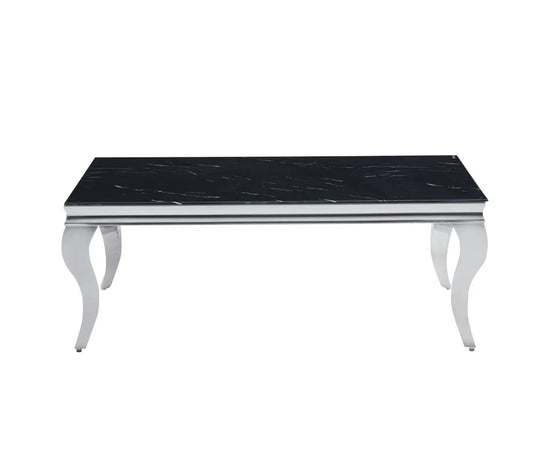 Table basse BAROQUE Chrome 120x60x45 cm