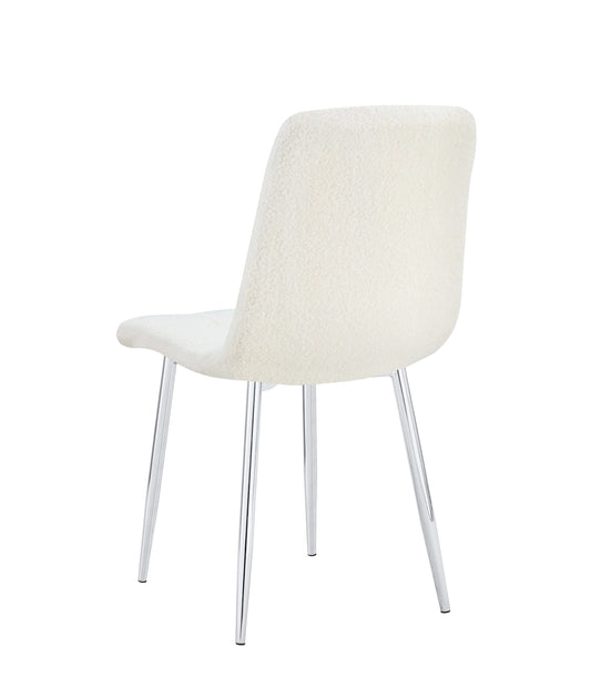 CHAISE ELISA PIED CHROME DOUDOU