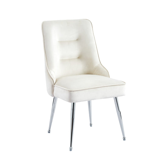 CHAISE ZIP CHROME VELOURS BEIGE