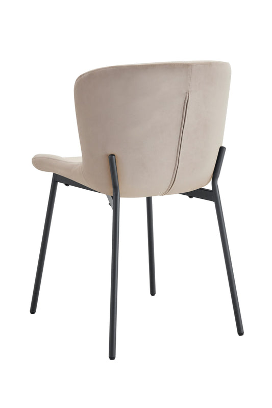 CHAISE HAILEY PIED METAL NOIR ASSISE MOKA