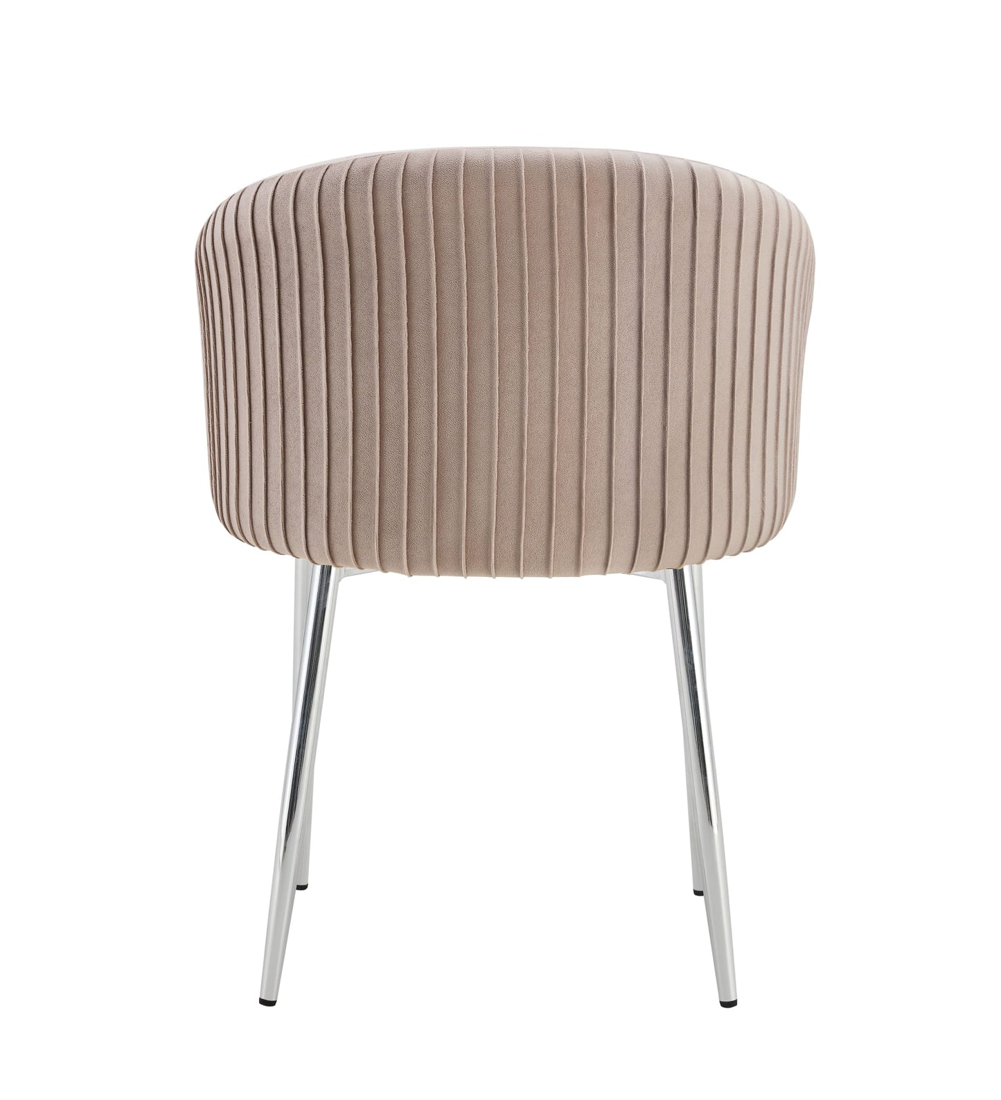 CHAISE AVEC ACCOUDOIR CARLITA MOKA PIED CHROME