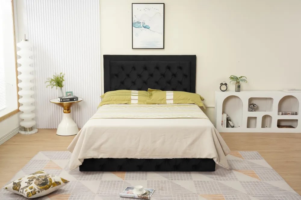 Cadre de lit ROMA velours 140x190cm