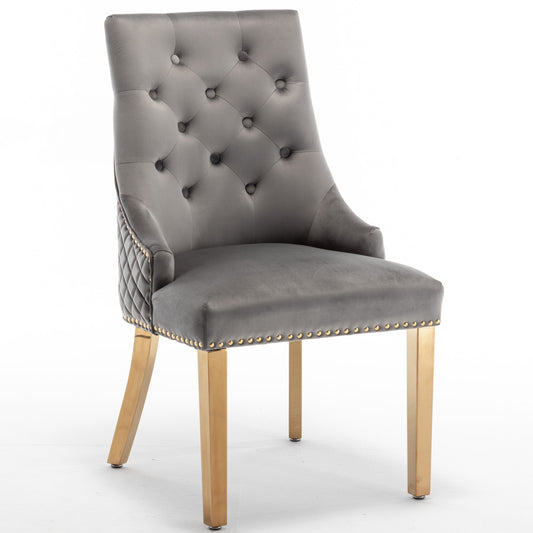 CHAISE LION MATELASSE GOLD ANTHRACITE