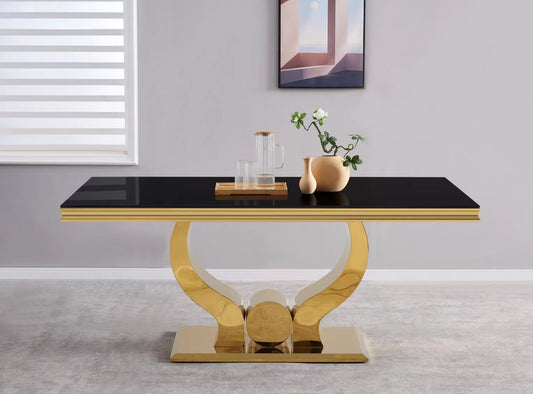 TABLE BASSE TROFY GOLD NOIR 120 x 70 x 45 cm