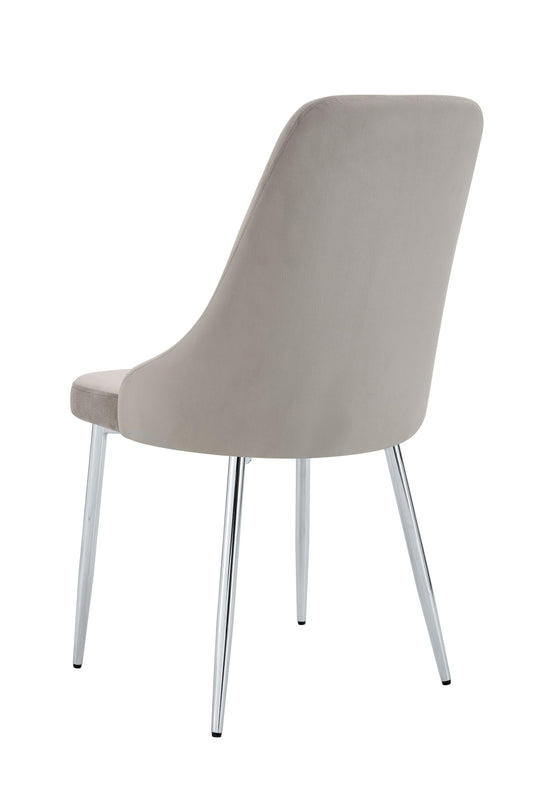 CHAISE BELIZE PIED CHROME VELOURS MOKA