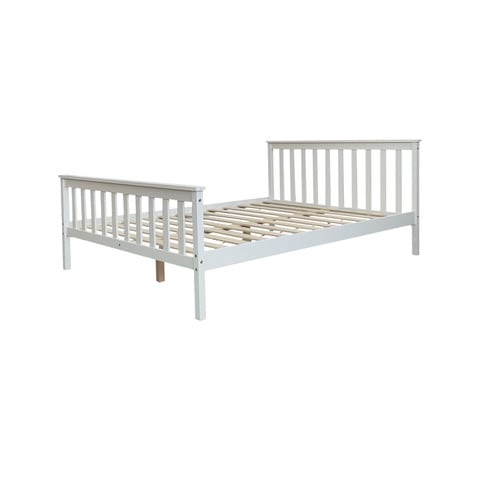 LIT BATNA EN BOIS BLANC 140x190cm