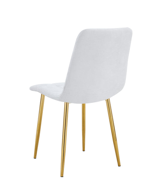 CHAISE ELISA PIED GOLD SERGE GRIS