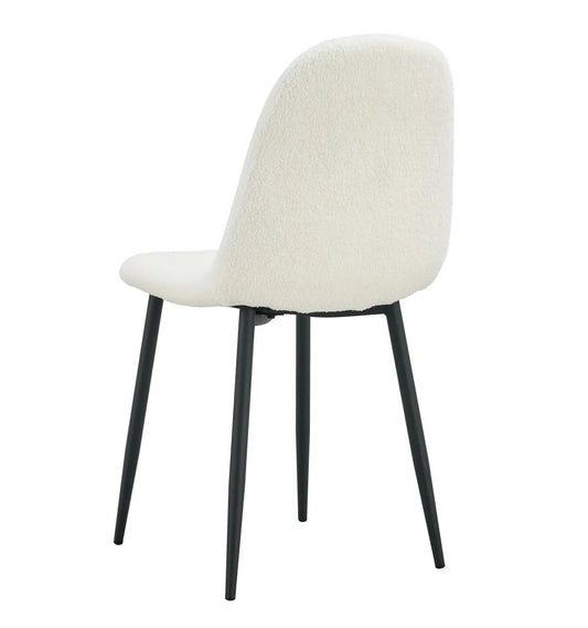 CHAISE SCANDINAVE PIED NOIR MOLLETONNE DOUDOU