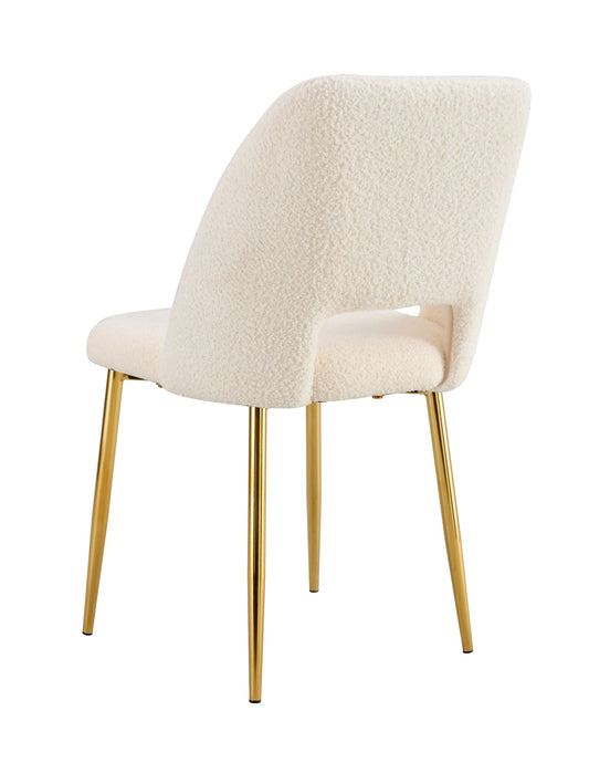 CHAISE AVA PIEDS GOLD DOUDOU BEIGE