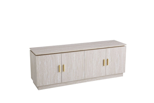 MEUBLE TV BAIETA MDF EFFET TRAVERTIN 160CM