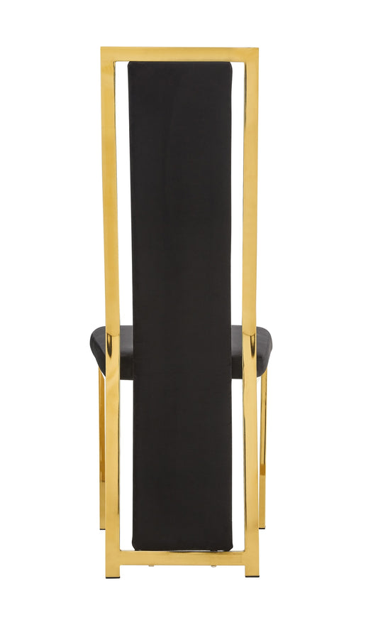 Lot de chaises Dana simili cuir contour Gold