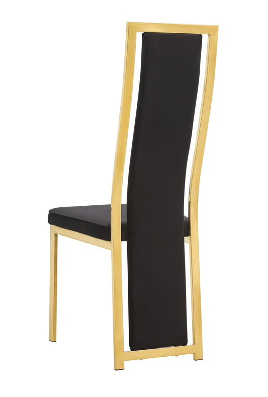 Lot de chaises Dana velours contour Gold