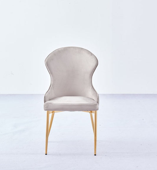 CHAISE HILTON GOLD VELOURS MOKA